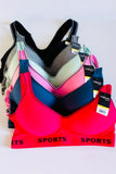6 Women's Sports Bras Yoga Racer Back Molded Cup Bra Active Wear Sz 32B-40D