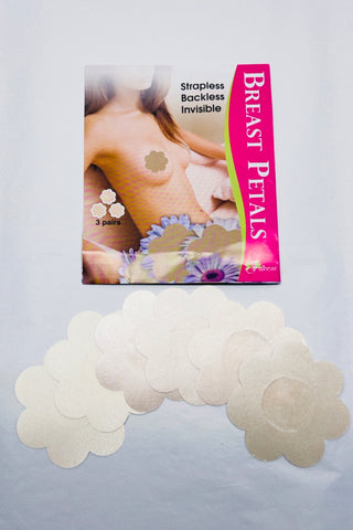 36 Pair Nipple Cover Flower Petal SATIN Pasties BREAST One Sizes Beiges Fullness