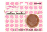 6 pairs Nipple Cover Silicone Petal Adhesive Reusable Black+Mocha+Beige One Size Fullness