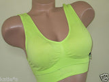 3 Bra 6 Sport Bras Yoga Active Wear Workout Seamless TOP CAMI 1376 Sz S-2XL
