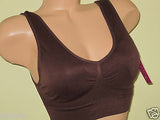 3 Bra 6 Sport Bras Yoga Active Wear Workout Seamless TOP CAMI 1376 Sz S-2XL