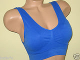 3 Bra 6 Sport Bras Yoga Active Wear Workout Seamless TOP CAMI 1376 Sz S-2XL