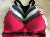 6 Women's Sports Bras Yoga Racer Back Molded Cup Bra Active Wear Sz 32B-40D