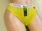 6-12 Women's BIKINI CHEEKY TEEN LOVE HI-CUT Panties Undies 95% COTTON 3462 S-XL