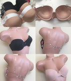 6 pack of Women's Bra Multi-Way Clear Back & Straps Dancer PROM WEDDING Underwire Push Up bras 322