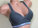 6 Women's Sports Bras Yoga Racer Back Molded Cup Bra Active Wear Sz 32B-40D