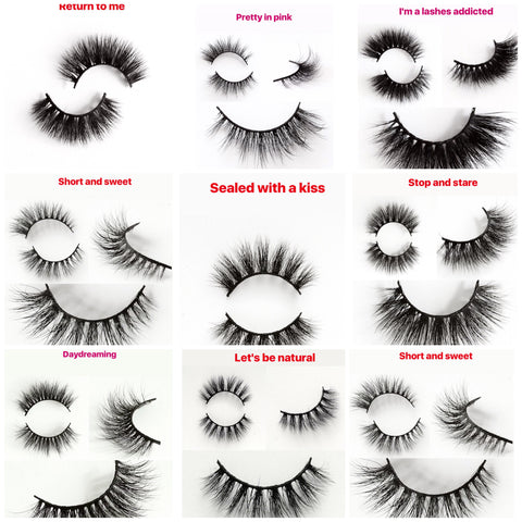 100% LUXURY 3D Mink Hair Natural Long Eye Lashes False Eyelashes