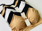 PACK OF 6 WOMEN'S SEAMESS SPORTS BRAS Basic Color Plus Size L, XL, 2XL