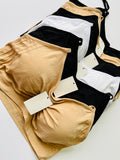 PACK OF 6 WOMEN'S SEAMESS SPORTS BRAS Basic Color Plus Size L, XL, 2XL