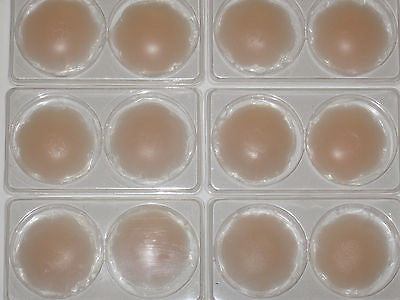 12 pairs SILICONE Nipple Cover Petal Adhesive Reusable Beiges One Size Fullness