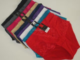 4 OR 6 Sexy High Waisted Girdles Panties Briefs Bikini With Tummy Control Silky Satin 69057 Assorted Colors